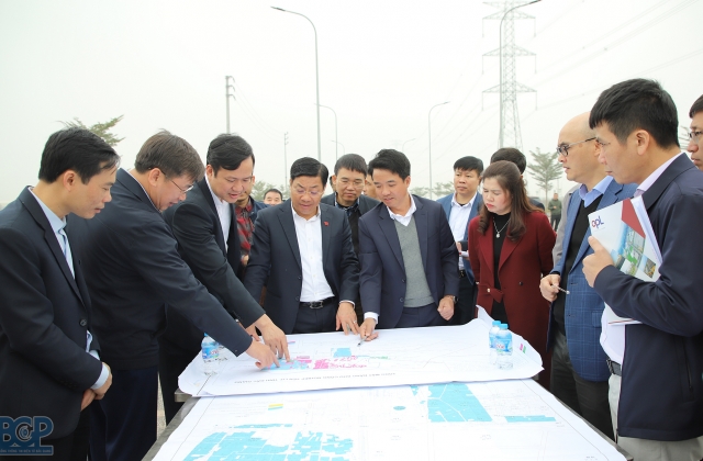 Bí thư Tỉnh ủy Bắc Giang kiểm tra một số dự án trọng điểm tại TP Bắc Giang, huyện Yên Dũng