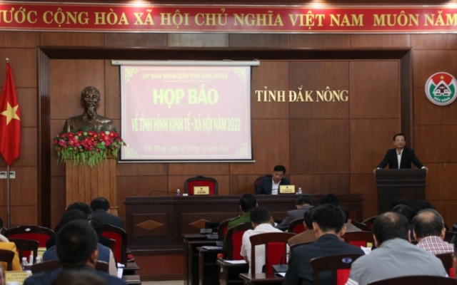 UBND tỉnh Đắk Nông họp báo thông tin về tình hình kinh tế xã hội năm 2022