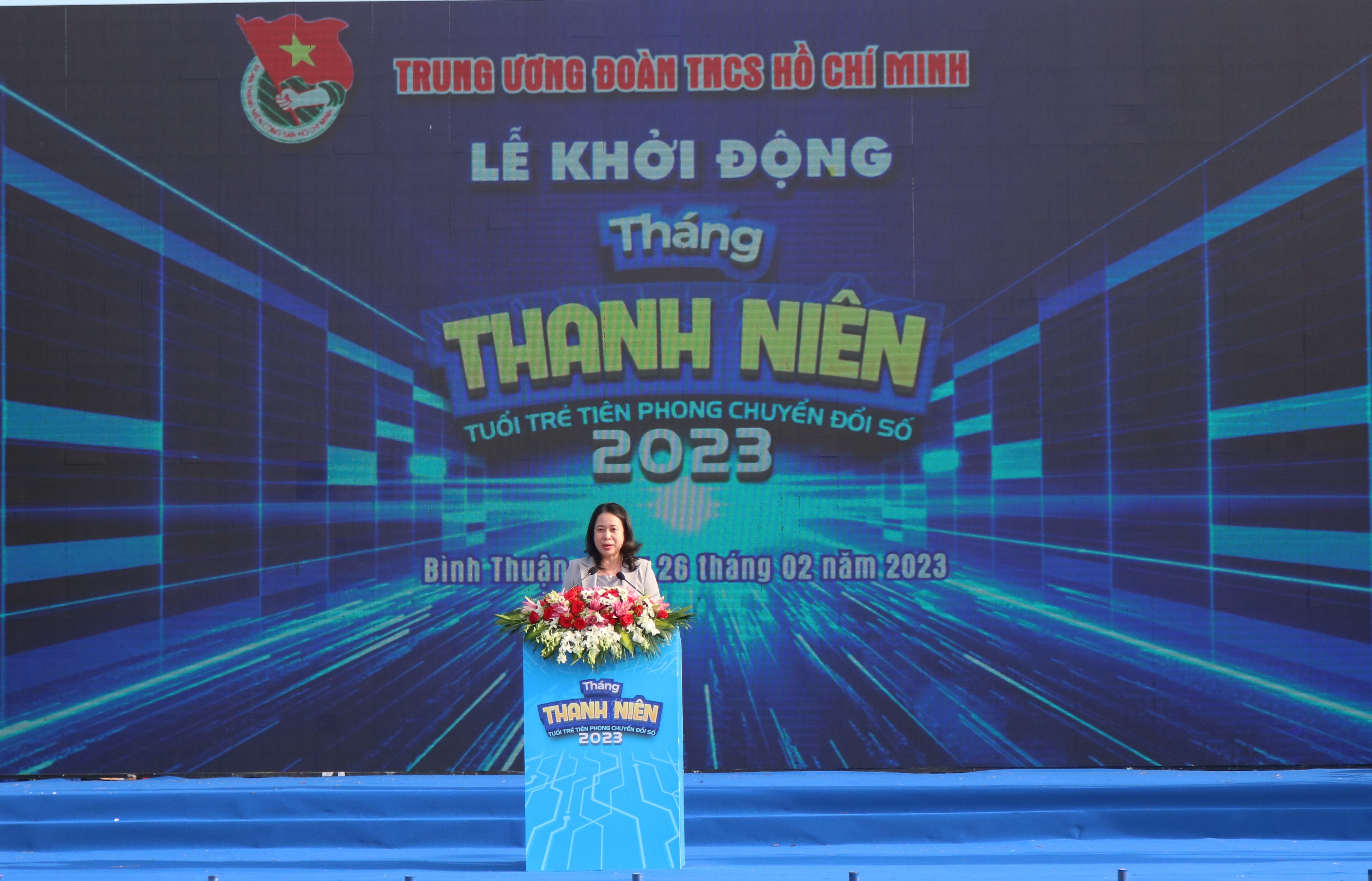 Quyền Chủ tịch nước Võ Thị Ánh Xuân phát biểu chỉ đạo tại buổi lễ.