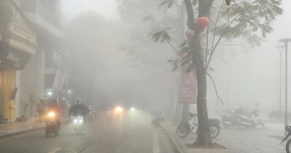 Hiện tượng sương mù dày đặc bao phủ khắp Hà Nội kéo dài đến bao giờ?