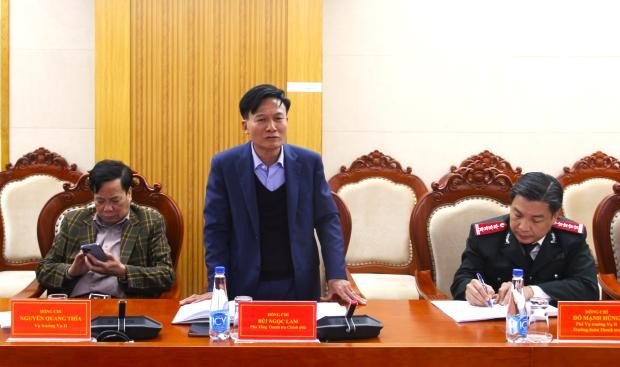 Phó Tổng Thanh tra Chính phủ Bùi Ngọc Lam tại buổi công bố Quyết định thanh tra.
