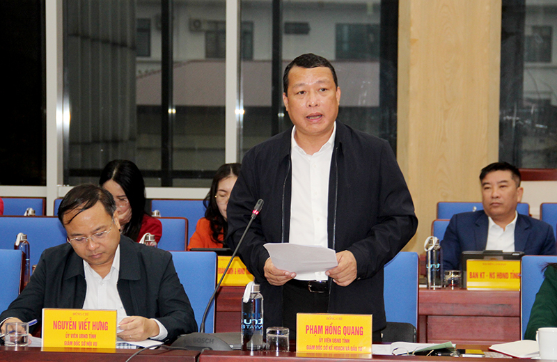 Giám đốc Sở KH&amp;amp;ĐT Phạm Hồng Quang báo cáo tại kỳ họp.