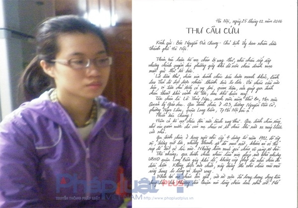 Nữ sinh L&ecirc; Thu&yacute; Nga viết t&acirc;m thư gửi Chủ tịch UBND TP H&agrave; Nội.