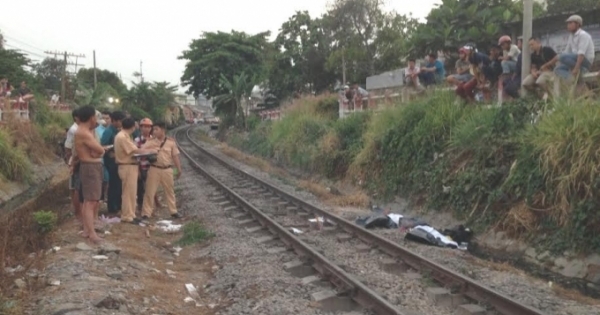 Nam thanh niên bị tàu hỏa tông chết khi đi bộ giữa đường ray