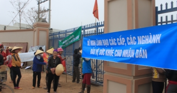 Thanh Hóa: Người dân lại tụ tập phản đối nhà máy gây ô nhiễm