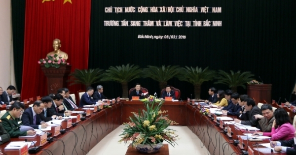 Chủ tịch nước Trương Tấn Sang thăm và làm việc tại Bắc Ninh