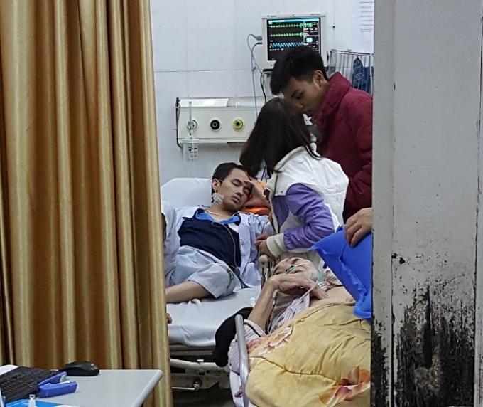 Hiện nay Trung đang điều trị tại Ph&ograve;ng cấp cứu, Bệnh viện Bạch Mai.