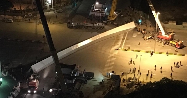 Nguyên nhân dầm cầu hàng chục tấn rơi trên đường Trần Duy Hưng