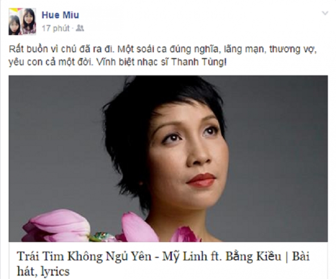 Facebooker Hue Miu kh&ocirc;ng dấu được nỗi buồn: