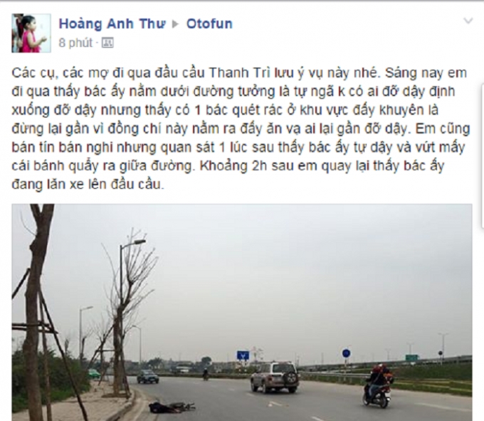 Chia sẻ của Facebooker Ho&agrave;ng Anh Thơ. Nguồn: Otofun.