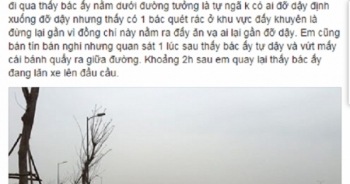 Hà Nội: Nghi vấn người đàn ông vờ ngã, hòng ăn vạ trên cầu Thanh Trì