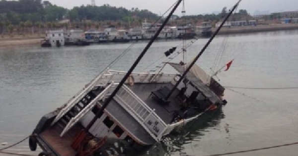 Quảng Ninh: Đắm tàu tại cảng tàu Quốc tế Tuần Châu
