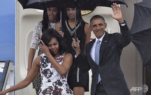 Tổng thống Barack Obama bắt đầu chuyến thăm lịch sử Cuba. (Ảnh: AFP)