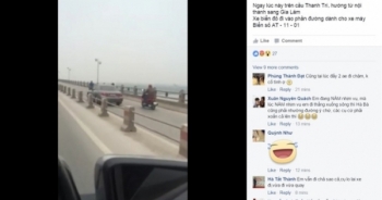 Hà Nội: Xe biển đỏ lao vun vút trong làn xe thô sơ