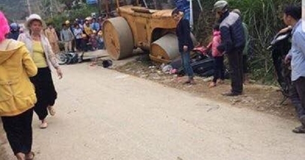 Yên Bái: Xe máy đâm vào xe lu, 1 người tử vong tại chỗ