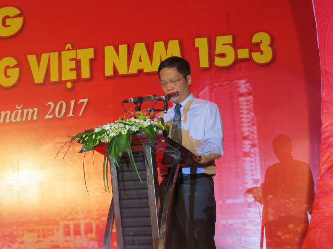 Bộ trưởng Bộ C&ocirc;ng thương, Trần Tuấn Anh ph&aacute;t biểu tại buổi lễ.