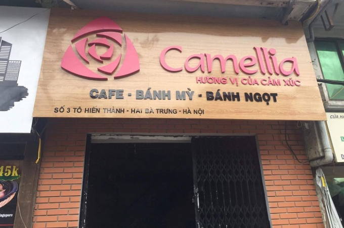 Cửa h&agrave;ng b&aacute;nh&nbsp;Camellia Bakery số 3 T&ocirc; Hiến Th&agrave;nh, Hai B&agrave; Trưng, H&agrave; Nội.