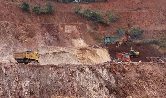 Một mỏ đang khai th&aacute;c kho&aacute;ng sản tại Cao Bằng.
