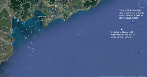 Chìm tàu trên biển Vũng Tàu, 9 người mất tích