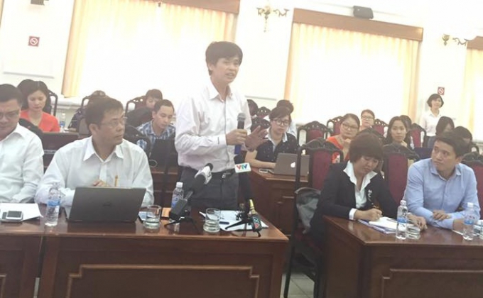 &Ocirc;ng Nguyễn B&aacute; Minh, Vụ trưởng Vụ Gi&aacute;o dục Mầm non ph&aacute;t biểu tại cuộc họp của Bộ GD-ĐT.