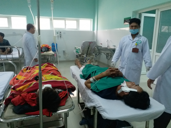 C&aacute;c nạn nh&acirc;n đang điều trị tại bệnh viện đa khoa tỉnh Kon Tum.