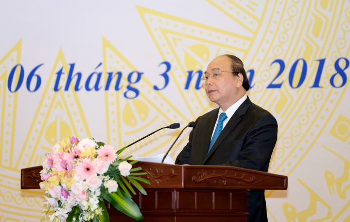 Thủ tướng Nguyễn Xu&acirc;n Ph&uacute;c ph&aacute;t biểu tại buổi lễ.