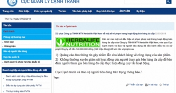 Herbalife Việt Nam bị phạt 140 triệu đồng và đã nhiều lần sai phạm