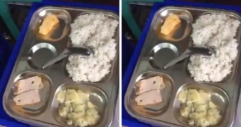 Thái Bình: Phụ huynh bức xúc vì bữa trưa tại trường của con quá đạm bạc