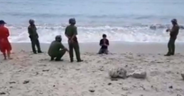Giải cứu nam thanh niên “ngáo đá” định tự vẫn ở bãi biển Nha Trang