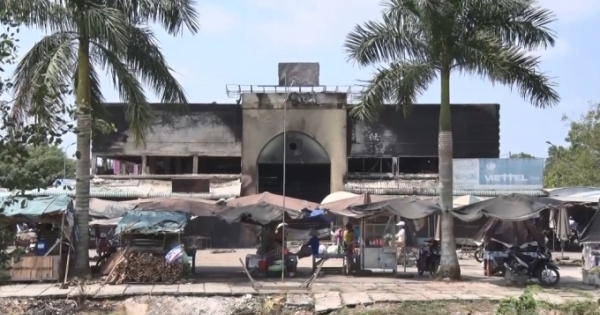 Kiên Giang: Cháy chợ trong đêm thiệt hại hàng tỷ đồng