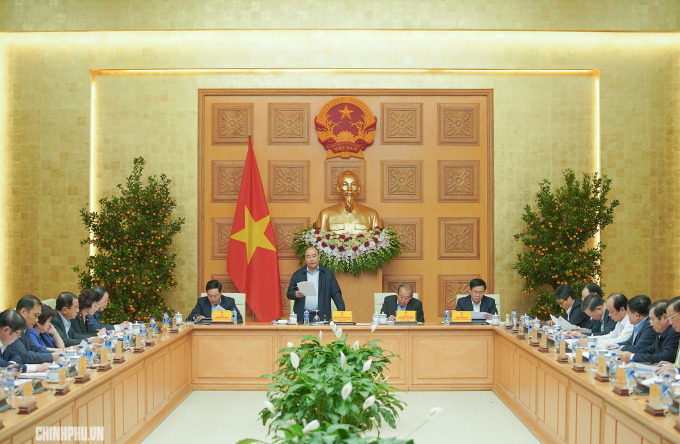 Thủ tướng Nguyễn Xu&acirc;n Ph&uacute;c chủ tr&igrave; phi&ecirc;n họp.