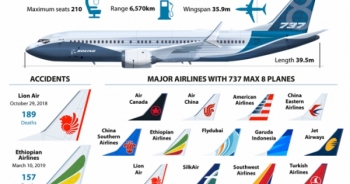 Thêm nhiều nước cấm khai thác máy bay Boeing 737 MAX 8