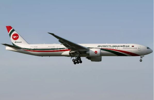 M&aacute;y bay Boeing 777-300 của&nbsp;của h&atilde;ng Biman Airlines. Ảnh: Getty