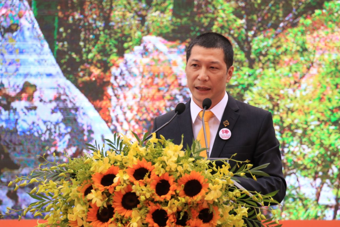 &Ocirc;ng Dương Thế Bằng - Chủ tịch Sun Group khu vực miền Trung ph&aacute;t biểu tại sự kiện.