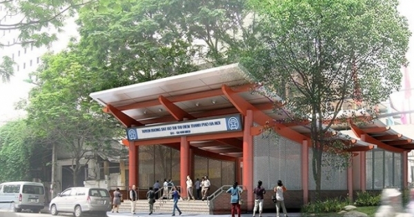 Rào chắn đường Trần Hưng Đạo phục vụ thi công ga ngầm đường sắt đô thị
