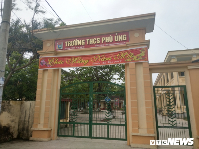 Trường THCS Ph&ugrave; Ủng, nơi xảy ra sự việc. (Ảnh: Anh Thư)