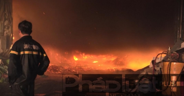 Bình Dương: Công ty gỗ Mộc Đại bốc cháy dữ dội trong đêm