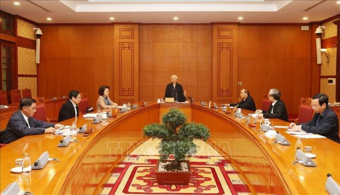 Tổng Bí thư, Chủ tịch nước Nguyễn Phú Trọng chủ trì họp Tiểu ban Nhân sự Đại hội XIII - Ảnh 1.
