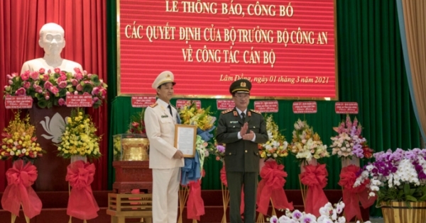 Bổ nhiệm Đại tá Trần Minh Tiến giữ chức Giám đốc Công an tỉnh Lâm Đồng