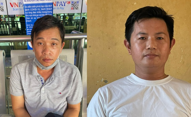 Hai đối tượng Dương Văn Mẫn và Trịnh Xuân Mơ bị lực lượng công an bắt giữ