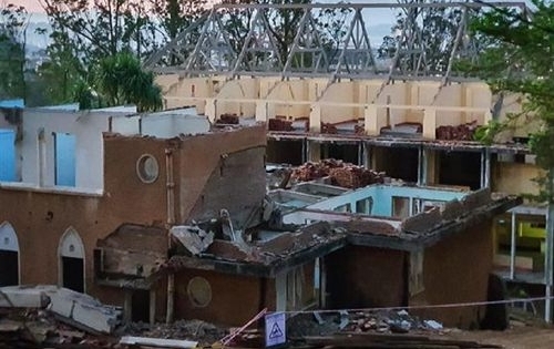 Lâm Đồng: Sập công trình tu viện cổ, 2 người thiệt mạng