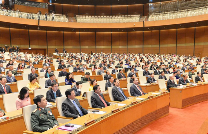 Các đại biểu tham dự Phiên khai mạc kỳ họp thứ 11, Quốc hội khóa XIV