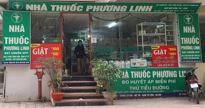 Một nhà thuốc trên địa bàn phường Mễ Trì, quận Nam Từ Liêm.