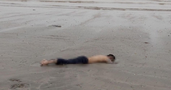 Bàng hoàng phát hiện thi thể nam thanh niên nằm sấp trên bãi biển