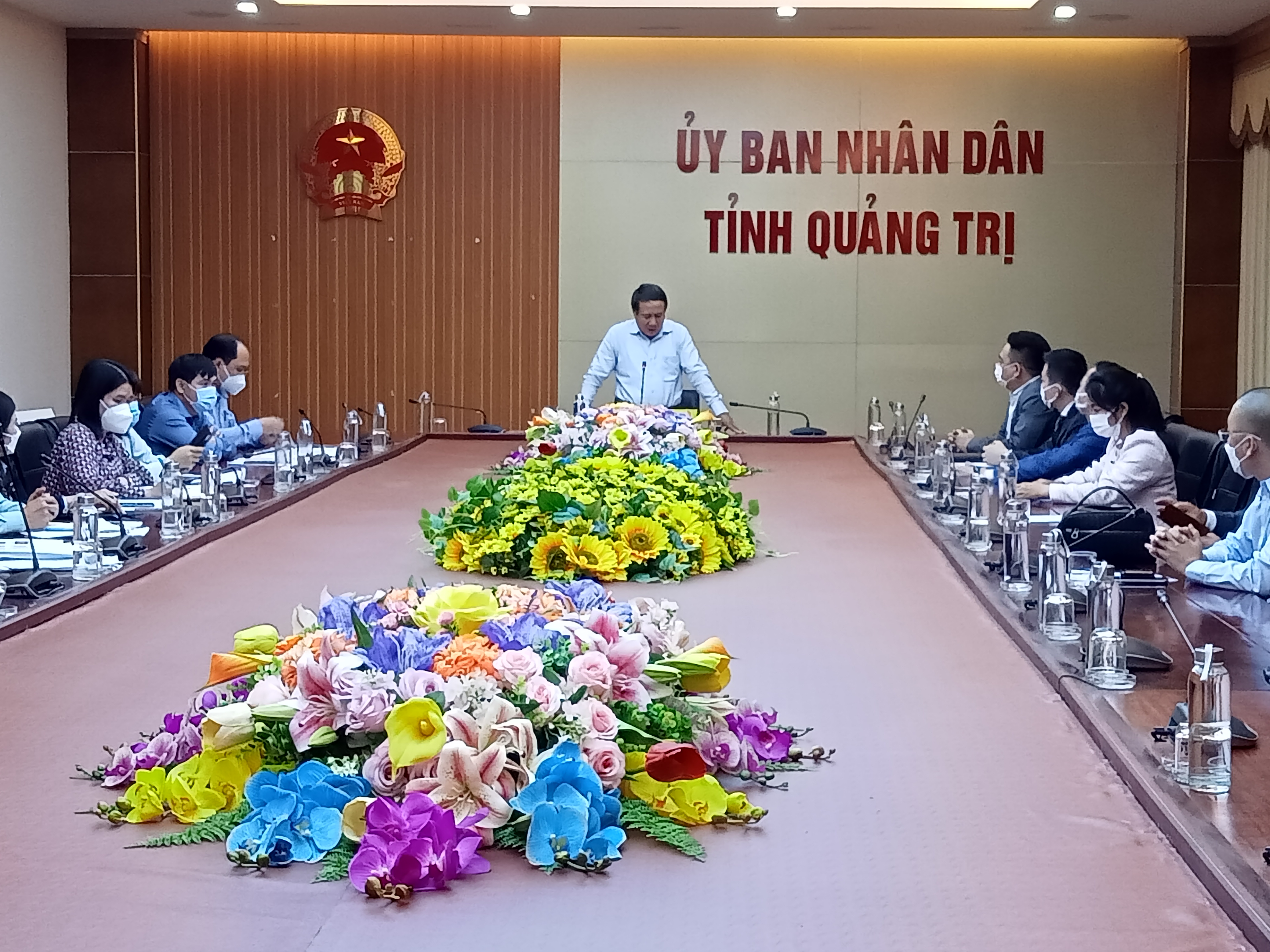 Ông Hà Sỹ Đồng - Phó Chủ tịch Thường trực UBND tỉnh Quảng Trị phát biểu tại buổi làm việc.