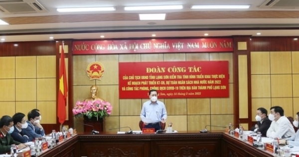 Chủ tịch UBND tỉnh kiểm tra tình hình triển khai nhiệm vụ năm 2022, tại thành phố Lạng Sơn
