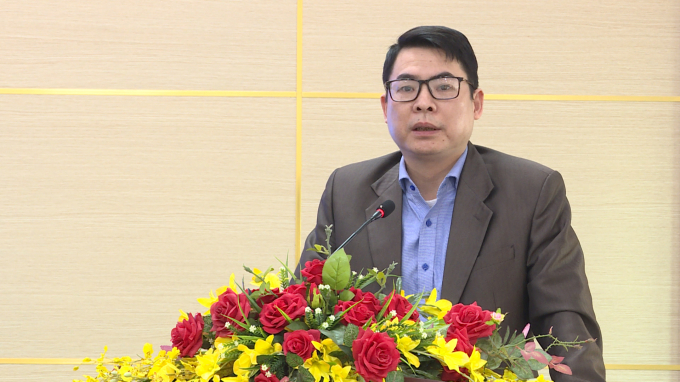 Phó giám đốc Sở Thông tin - truyền thông Hải Phòng Lê Văn Kiên phát biểu tại hội nghị.