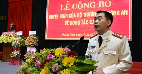 Bổ nhiệm Trung tá Nguyễn Văn Tuấn giữ chức Phó Giám đốc Công an tỉnh Quảng Nam