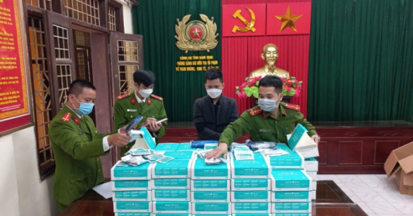 Nam Định: Thu giữ 1.800 bộ kit test nhanh Covid- 19 không rõ nguồn gốc