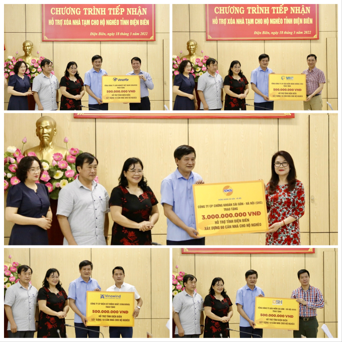 Các doanh nghiệp trong hệ sinh thái của doanh nhân Đỗ Quang Hiển trao ủng hộ cho tỉnh Điện Biên